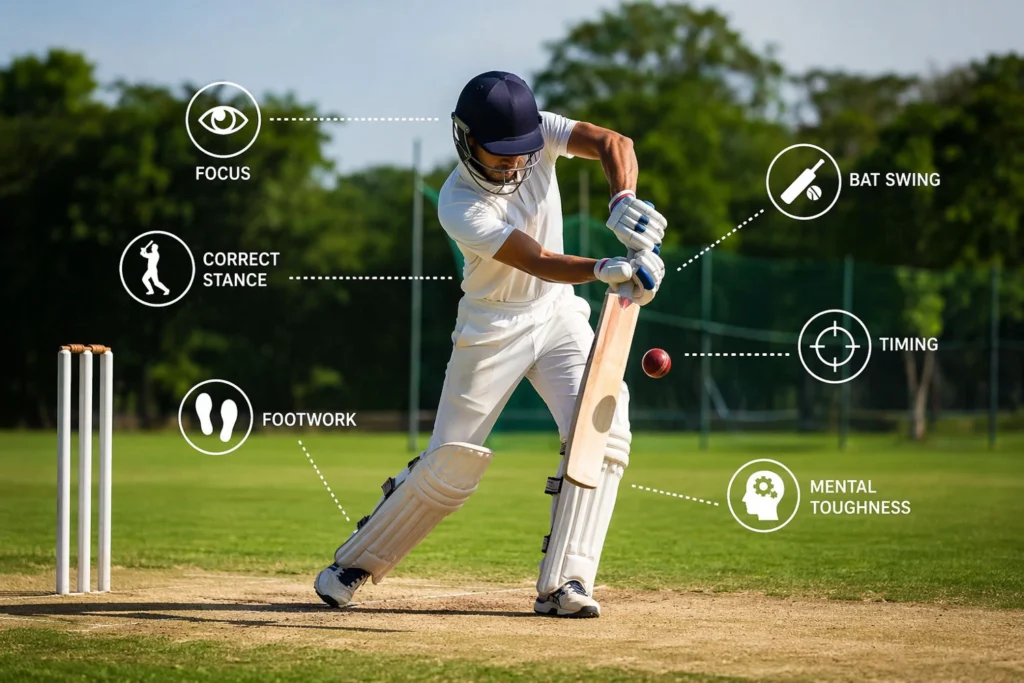 How to improve cricket batting skills