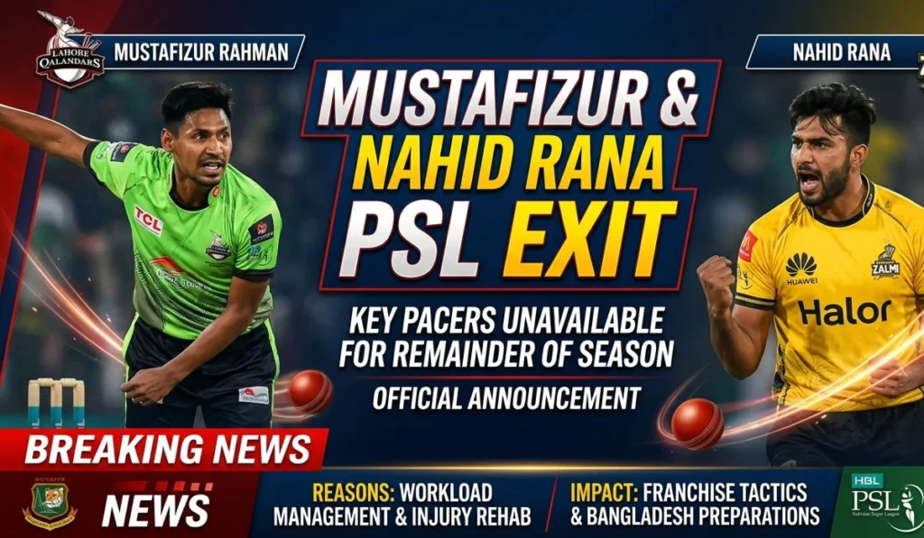 Mustafizur & Nahid Rana PSL Exit